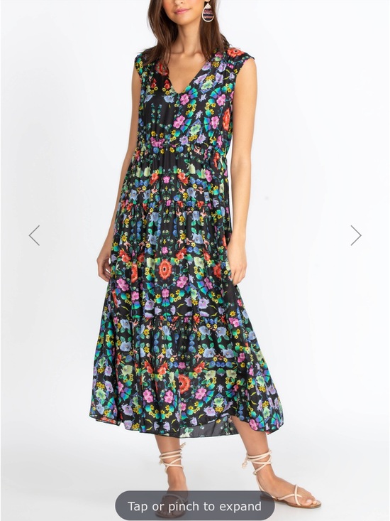 Johnny Was Dresses & Skirts - Johnny Was Ella Flower Natania Dress 100% silk size Large